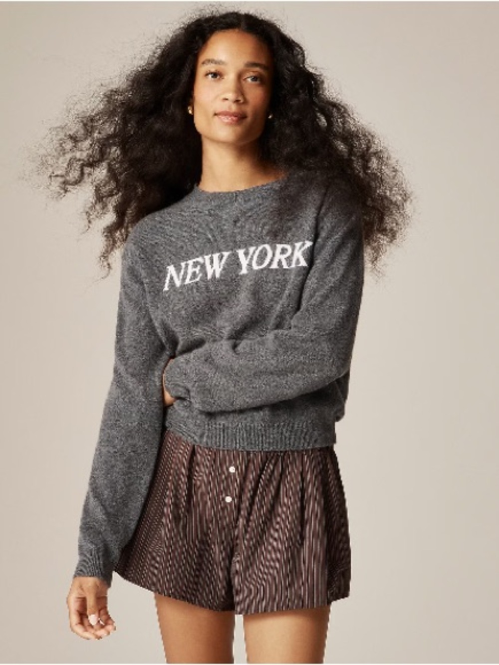 J.Crew Perfect cashmere "New York" crewneck sweater CP586